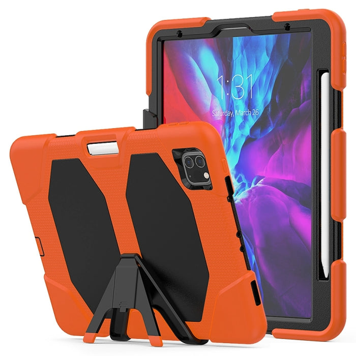 For iPad Pro 11 inch (2020) Shockproof Colorful Silicon + PC Protective Case with Holder & Shoulder Strap & Hand Strap & Pen Slot, For iPad Pro 11 inch (2020)