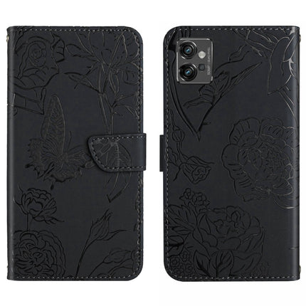 HT03 Skin Feel Butterfly Embossed Flip Leather Phone Case, For Motorola Moto G32, For Nothing Phone 1, For OPPO A57 4G/A77 4G/Realme Narzo 50 5G/Realme V23, For Xiaomi Poco C40