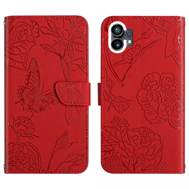 HT03 Skin Feel Butterfly Embossed Flip Leather Phone Case, For Motorola Moto G32, For Nothing Phone 1, For OPPO A57 4G/A77 4G/Realme Narzo 50 5G/Realme V23, For Xiaomi Poco C40