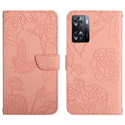 HT03 Skin Feel Butterfly Embossed Flip Leather Phone Case, For Motorola Moto G32, For Nothing Phone 1, For OPPO A57 4G/A77 4G/Realme Narzo 50 5G/Realme V23, For Xiaomi Poco C40