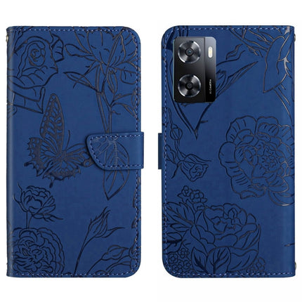 HT03 Skin Feel Butterfly Embossed Flip Leather Phone Case, For Motorola Moto G32, For Nothing Phone 1, For OPPO A57 4G/A77 4G/Realme Narzo 50 5G/Realme V23, For Xiaomi Poco C40