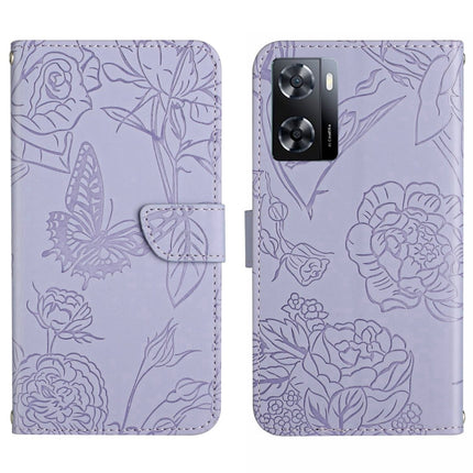 HT03 Skin Feel Butterfly Embossed Flip Leather Phone Case, For Motorola Moto G32, For Nothing Phone 1, For OPPO A57 4G/A77 4G/Realme Narzo 50 5G/Realme V23, For Xiaomi Poco C40