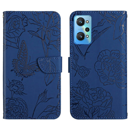 HT03 Skin Feel Butterfly Embossed Flip Leather Phone Case, For Realme GT Neo2, For Honor 70, For Realme GT Neo 3