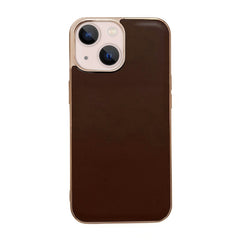 Genuine Leather Xiaoya Series Nano Electroplating Phone Case, For iPhone 14, For iPhone 14 Plus, For iPhone 14 Pro, For iPhone 14 Pro Max, For iPhone 13, For iPhone 13 Pro, For iPhone 13 Pro Max