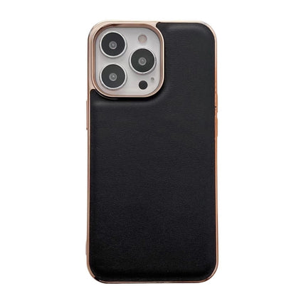 Genuine Leather Xiaoya Series Nano Electroplating Phone Case, For iPhone 13 Pro Max