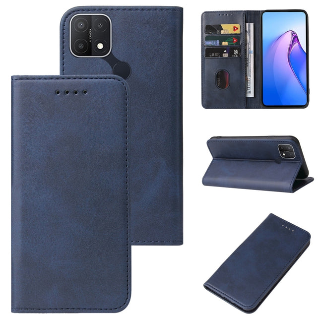 Calf Texture Magnetic Flip Leather Phone Case, For OPPO A15, For OPPO A55 5G, For OPPO A92s, For OPPO A93 5G, For OPPO F11 Pro, For OPPO Reno6 4G, For Realme C15, For Huawei P50, For Honor V40 5G