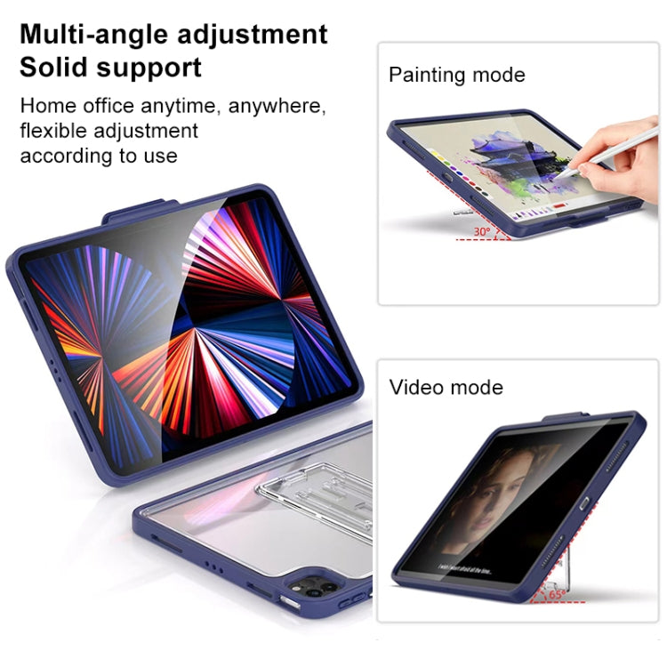 Mutural Transparent Holder Tablet Case, For iPad Air 2022/ 2020 10.9, For iPad Pro 11 / 2021 / 2020 / 2018, For iPad 10.2 2021 / 2020 / 2019 / 10.5