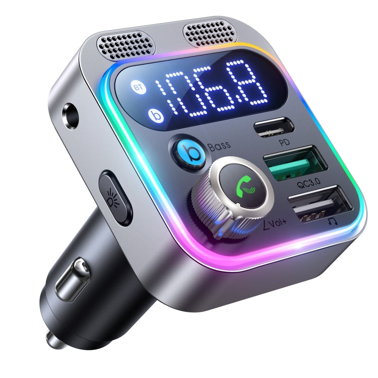 JOYROOM JR-CL16 48W Bluetooth 5.0 Car Wireless FM Transmitter, JR-CL16