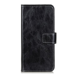 Estuche vintage Crazy Horse PU + + de cuero izquierdo y derecho con marco de fotos y soporte y hebilla delantera y trasera, para iPhone SE 2022 / SE 2020