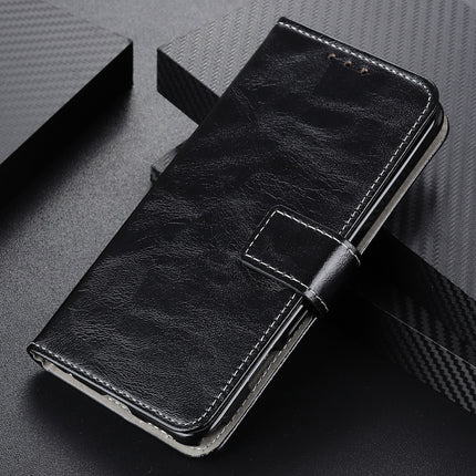 Estuche vintage Crazy Horse PU + + de cuero izquierdo y derecho con marco de fotos y soporte y hebilla delantera y trasera, para iPhone SE 2022 / SE 2020