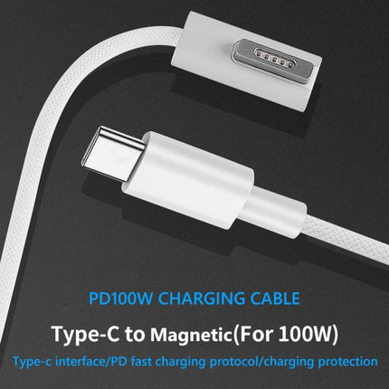 Cable de carga MagSafe 1 (en forma de L) de 5 pines y 100 W a USB-C/Tipo C PD, longitud del cable: 1,8 m, MagSafe 1 (en forma de L)