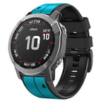 For Garmin Fenix 7X / Sky Blue Black
