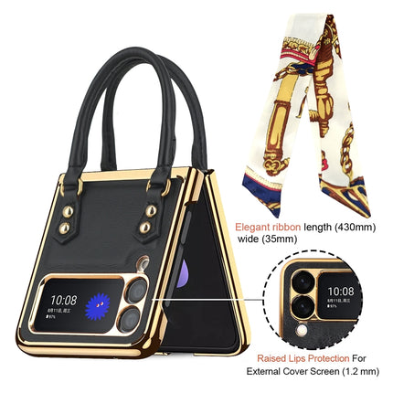 GKK Handbag Design Leather + PC Phone Case, For Samsung Galaxy Z Flip3 5G