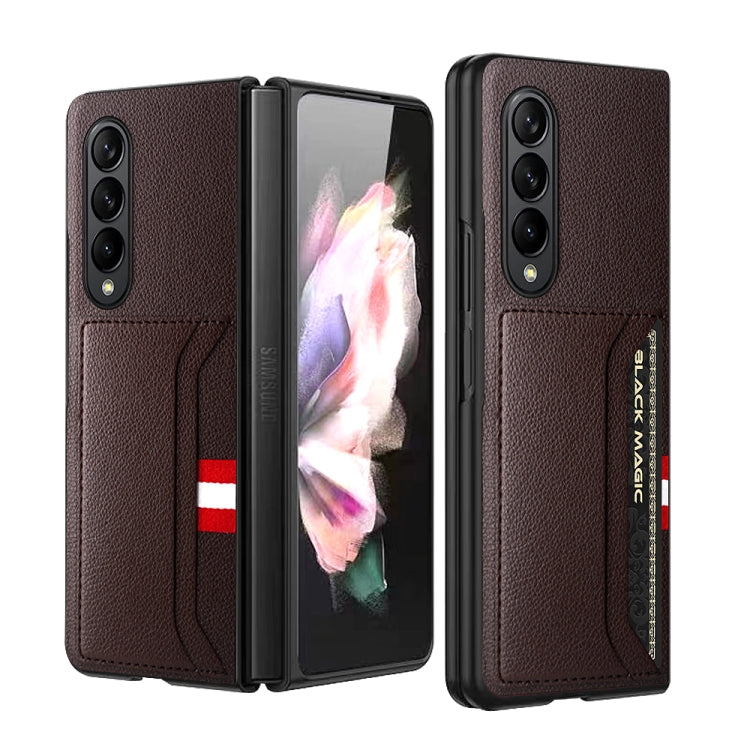 GKK Litchi Texture Card Slot Phone Case, For Samsung Galaxy Z Fold4 5G