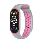 For Xiaomi Mi Band 7 / Grey+Pink