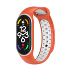 For Xiaomi Mi Band 7 / Orange+White