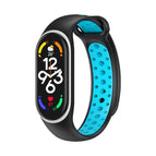 For Xiaomi Mi Band 7 / White Border + Black+Blue