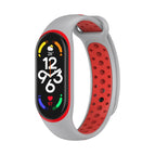 For Xiaomi Mi Band 7 / Grey+Red