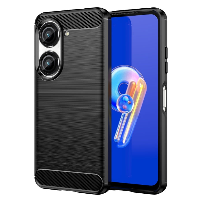 Brushed Texture Carbon Fiber TPU Case, For Asus Zenfone 9