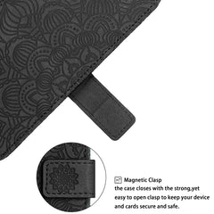 Mandala Embossed Flip Leather Phone Case, For iPhone 14, For iPhone 14 Plus, For iPhone 14 Pro, For iPhone 14 Pro Max