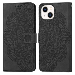 Mandala Embossed Flip Leather Phone Case, For iPhone 14, For iPhone 14 Plus, For iPhone 14 Pro, For iPhone 14 Pro Max