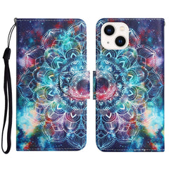 3D Colored Drawing Flip Leather Phone Case, For iPhone 14