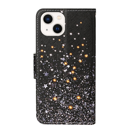 3D Colored Drawing Flip Leather Phone Case, For iPhone 14 Plus