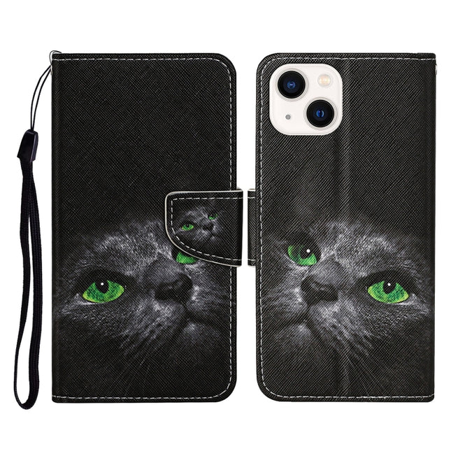 3D Colored Drawing Flip Leather Phone Case, For iPhone 14 Plus
