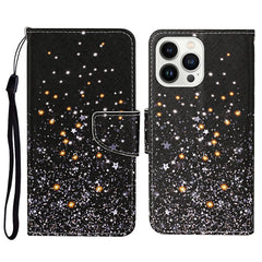 3D Colored Drawing Flip Leather Phone Case, For iPhone 14 Pro