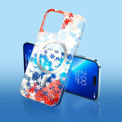 Flower Frosted MagSafe Phone Case, For iPhone 14 Pro Max