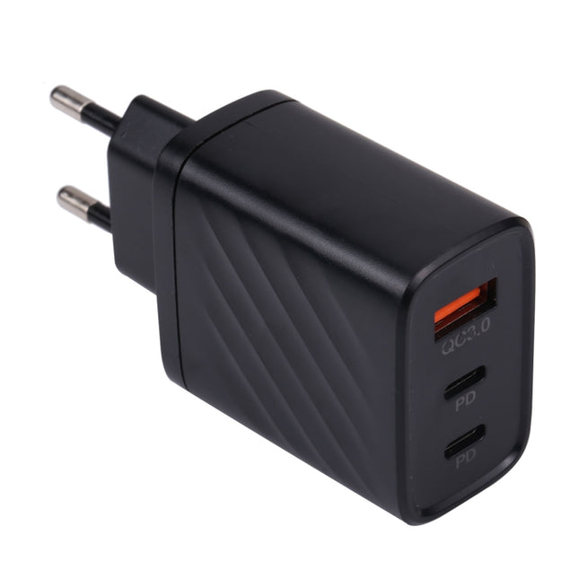 AR-892 3 in 1 QC3.0 PD20W USB + USB-C / Type-C Wall Travel Charger, EU Plug, UK Plug