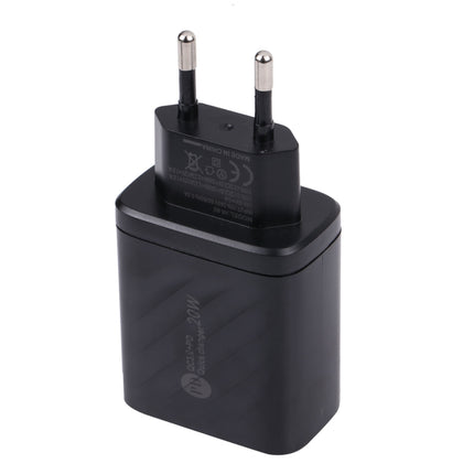 AR-892 3 in 1 QC3.0 PD20W USB + USB-C / Type-C Wall Travel Charger, EU Plug, UK Plug