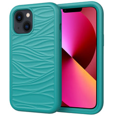 Wave Pattern 3 in 1 Silicone + PC Shockproof Phone Case, For iPhone 14, For iPhone 14 Plus, For iPhone 14 Pro, For iPhone 14 Pro Max