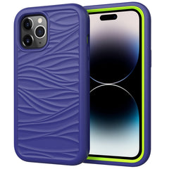 Wave Pattern 3 in 1 Silicone + PC Shockproof Phone Case, For iPhone 14, For iPhone 14 Plus, For iPhone 14 Pro, For iPhone 14 Pro Max