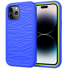 Wave Pattern 3 in 1 Silicone + PC Shockproof Phone Case, For iPhone 14, For iPhone 14 Plus, For iPhone 14 Pro, For iPhone 14 Pro Max