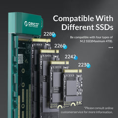 ORICO-USB3.1 Gen2 Type-C 10Gbps M.2 NVMe SSD Enclosure