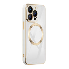 6D Gold Plated Magsafe Magnetic Phone Case, For iPhone 14, For iPhone 14 Plus, For iPhone 14 Pro, For iPhone 14 Pro Max, For iPhone 13, For iPhone 13 Pro