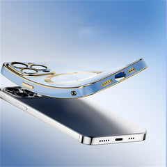 6D Gold Plated Magsafe Magnetic Phone Case, For iPhone 14, For iPhone 14 Plus, For iPhone 14 Pro, For iPhone 14 Pro Max, For iPhone 13, For iPhone 13 Pro