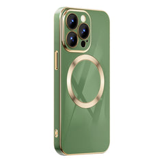 6D Gold Plated Magsafe Magnetic Phone Case, For iPhone 14, For iPhone 14 Plus, For iPhone 14 Pro, For iPhone 14 Pro Max, For iPhone 13, For iPhone 13 Pro