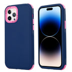 For iPhone 14 Pro Max / Royal Blue+Rose Red