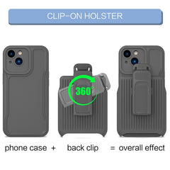 Explorer Series Back Clip Holder PC Phone Case, For iPhone 14, For iPhone 14 Plus, For iPhone 14 Pro, For iPhone 14 Pro Max, For iPhone 13