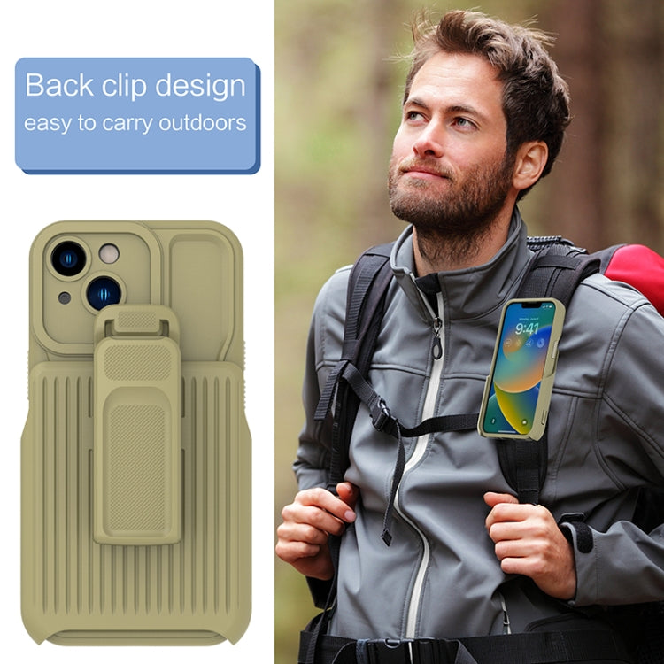 Explorer Series Back Clip Holder PC Phone Case, For iPhone 14 Pro Max