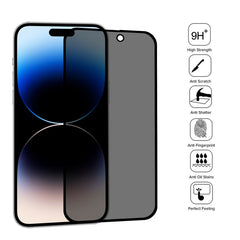 Anti-peeping Plasma Oil Coated High Aluminum Wear-resistant Tempered Glass Film, For iPhone 14 Pro (1 PC), For iPhone 14 Pro Max (1 PC)