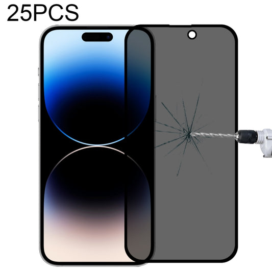 25 PCS Anti-peeping Plasma Oil Coated High Aluminum Wear-resistant Tempered Glass Film, For iPhone 14 Pro (25 PCS), For iPhone 14 Pro Max (25 PCS)