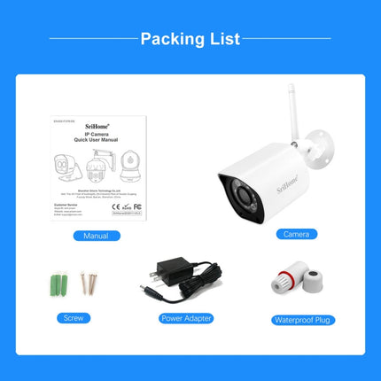 SriHome SH034 5.0MP Mini Dual 2.4 / 5G WiFi Outdoor Waterproof Video Surveillance Color Night Vision Security CCTV Cam, US Plug, UK Plug, AU Plug
