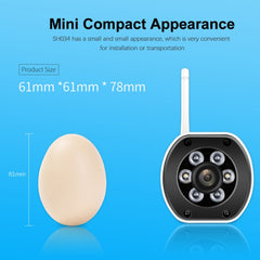 SriHome SH034 5.0MP Mini Dual 2.4 / 5G WiFi Outdoor Waterproof Video Surveillance Color Night Vision Security CCTV Cam, US Plug, EU Plug, UK Plug, AU Plug
