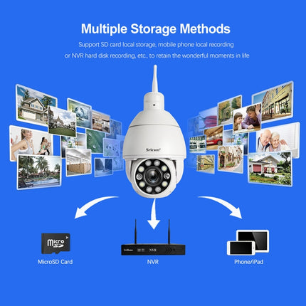 Sricam SP008C 5MP 10X Zoom IP66 Waterproof CCTV WiFi IP Camera Monitor, US Plug, EU Plug, UK Plug