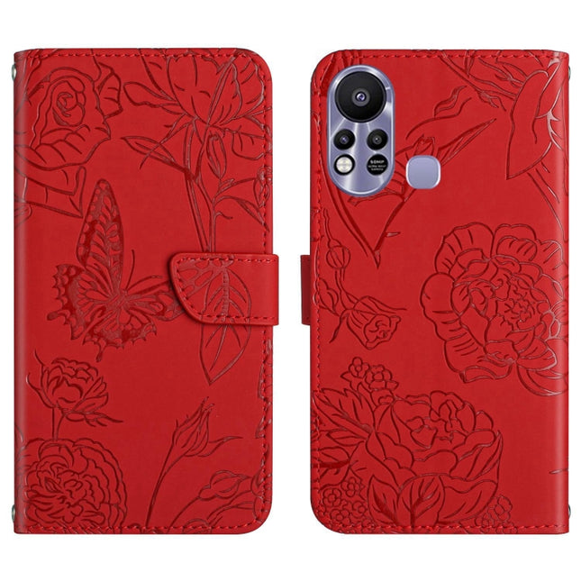 HT03 Skin Feel Butterfly Embossed Flip Leather Phone Case, For Infinix Hot 11s, For Infinix Hot 12, For Infinix Hot 12 Play, For Infinix Hot 12i