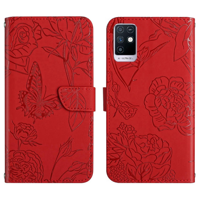 HT03 Skin Feel Butterfly Embossed Flip Leather Phone Case, For Infinix Note 10, For Infinix Note 10 Pro, For Infinix Note 11, For Infinix Note 11 Pro