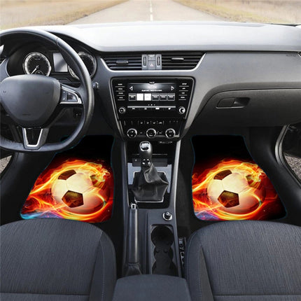 2 in 1 Universal Printing Auto Car Floor Mats Set